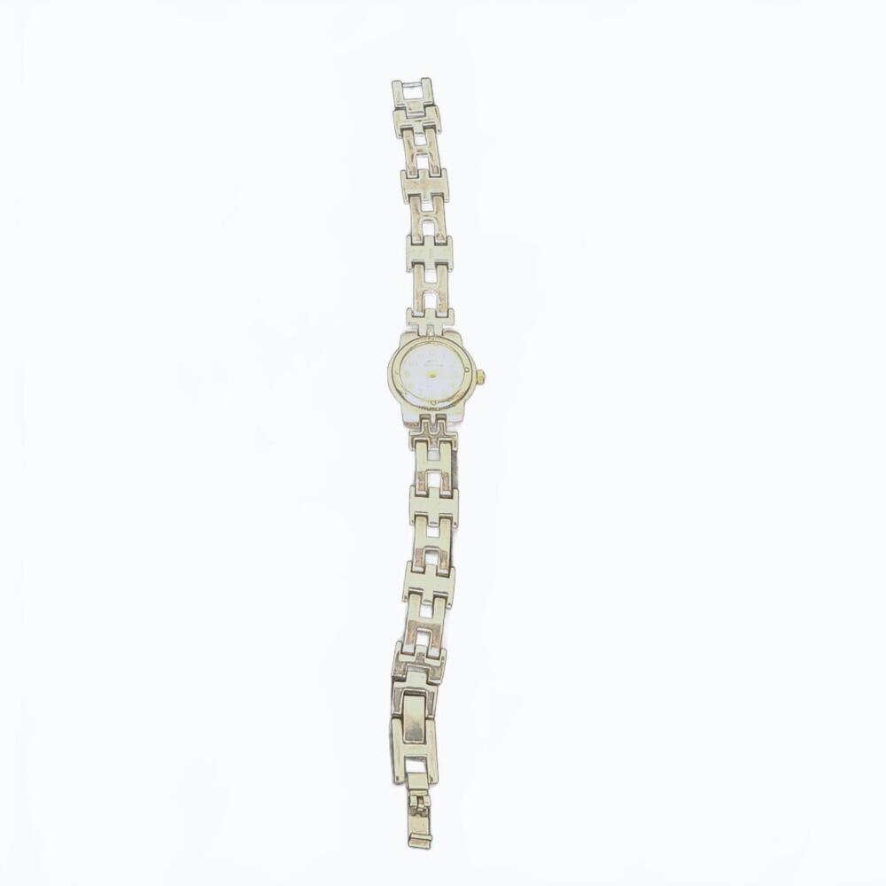 Bay Studios Silver Bracelet Watch  Works Needs Battery Clasp‎